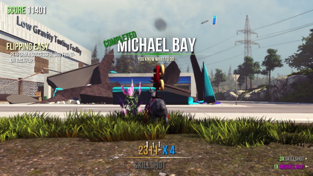 Michael Bay-Style im Goat Simulator.