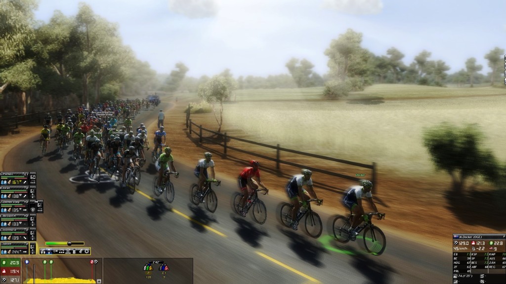 Überbelichtet wie immer, nur jetzt mit Schlieren. Trotzdem macht die Optik beim Pro Cycling Manager 2014 einiges her.