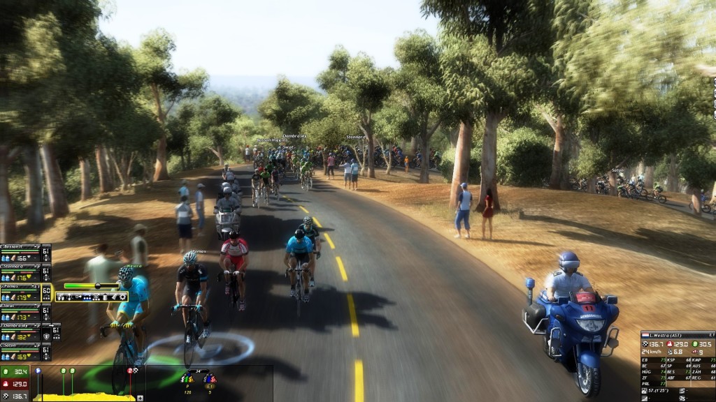 Das UI ist in den Rennen selbst beim Pro Cycling Manager 2014 weiterhin suboptimal. Die Leiste rechts, kaum zu erkennen, dient den Basiseinstellungen und nervt durch unnötige Frickeleien. Wohl dem, der seinen Monitor sauber kalibriert hat!